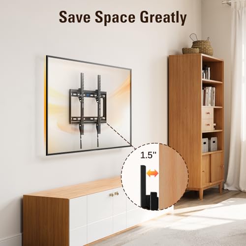Mounting Dream Tilting TV Mounts for Most 26-60 Inch LED, LCD TVs up to VESA 400 x 400mm and 88 LBS Loading Capacity, TV Wall Mount Bracket Fits 8''-16'' Studs, Quick Lock and Release MD2268-MK - size: For 26"-60“ TV