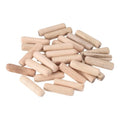 uxcell Wooden Dowel Pins 30pcs 8x30mm(0.31"x1.18") Fluted Beveled Ends Wood Dowel Pegs Dried Hardwood for Woodworking Furniture Shelf - size: 8x30mm(0.31"x1.18")