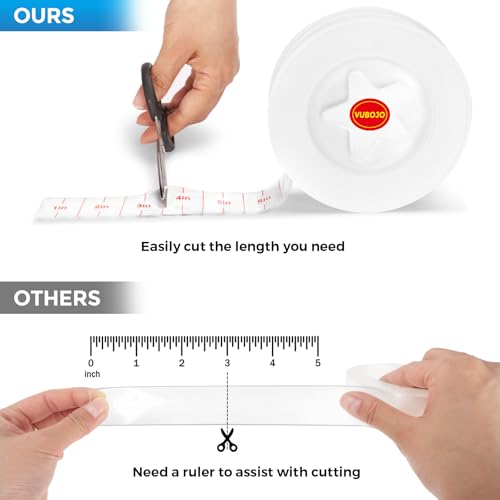 VUBOJO Nano Double Sided Mounting Tape for Walls Art and Daily Home Projects（10Ft）