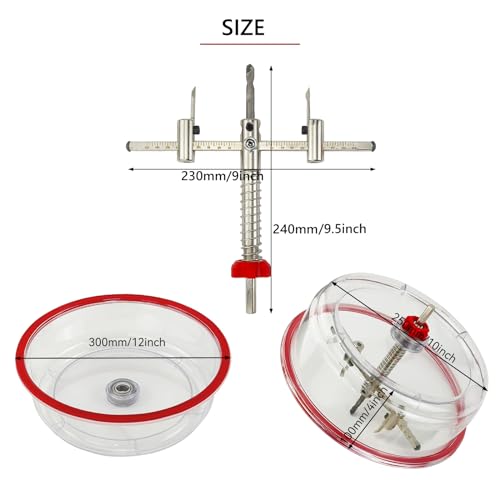 Adjustable Hole Saw Kit 1-5/8"-8"(40-200mm) Dust Cover for Drywall Ceiling