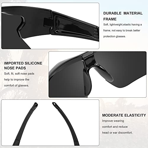 Safety Glasses for Men, Anti Scratch & UV Protection Work Glasses - color: 6pack-dark Grey