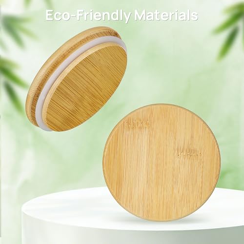 Vtopmart 74oz/27oz/20oz Glass Food Jars with Airtight Bamboo Lids, 3 Pack - size: 3 Pack (74oz/27oz/20oz)