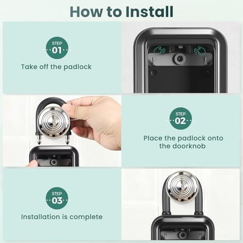 Smart Key Lock Box Electronic Bluetooth Lock Box with TTLOCK APP Control & PIN Code Types,Share eKey Lock Box for Airbnb Realtor House Office with Removable Shackle