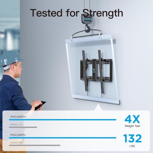 PERLESMITH Tilting TV Wall Mount for 37–85 inch TVs up to 132 lbs - size: 37-85" Tilt TV Wall Mount