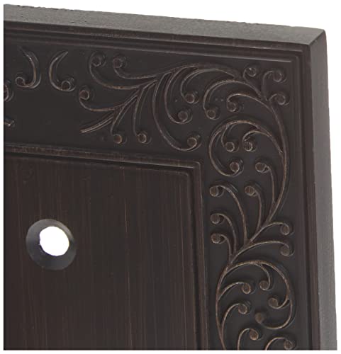 Amerelle 43TVB English Garden Wallplate, 1 Toggle, Cast Metal, Aged Bronze, 1-Pack - color: Aged Bronze, size: 1 Toggle