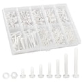 M3 White Round Head Screws, Nut Bolts, Gasket Assortment Kit - color: White