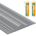 ToLanbbt 16.5Ft/5M Universal Garage Threshold Seal Strip with 300ml Black Adhesives, Garage Door Bottom Weatherproof Strip Rubber DIY Weather Stripping Replacement (Grey) - color: Gray, size: 16.5 Ft (incl. 2 adhesives)