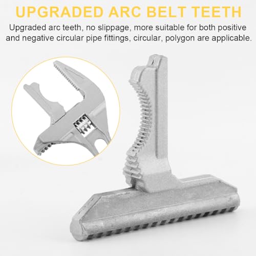 Adjustable Wrench, 6-70mm Large Opening Short Handle Wide Jaw, Aluminum Alloy Spanner Wrenches Shank Plumber, Mini Spanner for Bathroom, Washbasin, Tube Nut Disassembly(Silver)