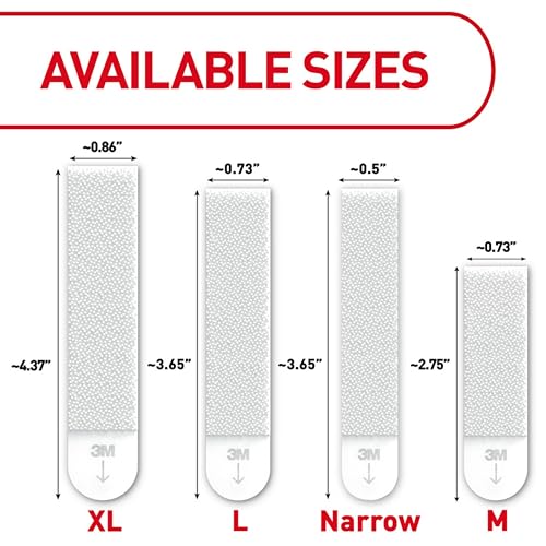 Command 10 lb Narrow 12 Pairs Picture Hanging Strips (24 Strips), Damage-Free Hangers for Picture Frames, No Tools Required, Great for Home Room Wall Decor, White Adhesive