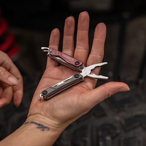 Gerber Dime 12-in-1 Mini Multitool Pliers, Pocket Knife, Bottle Opener, Red - color: Red, size: Single