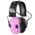 Electronic Shooting Ear Protection w/Gel Pads, 23dB NRR Active Noise Reduction & 3X Amplification Headset for Shooters - color: Purple