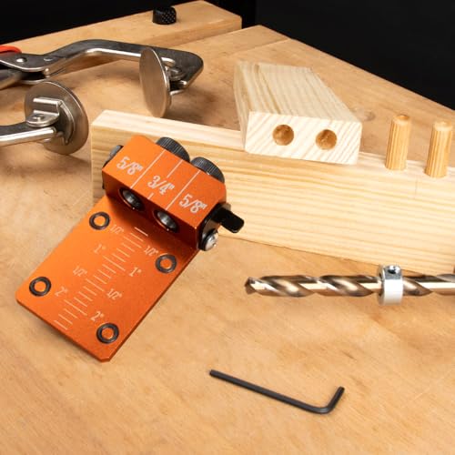 O'SKOOL 3/8" Self-Centering Dowel Jig Kit with Cobalt M-35 Drill Bit - style: Solid Aluminum Dowel Jig Kit