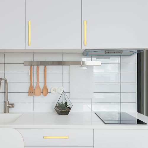 COTYKILEY 10 Pack 7.5 Inch(192mm) Brushed Gold Cabinet Handles Gold Kitchen Cabinet Pulls Cabinet Door Handles Kitchen Cabinet Hardware - color: Brushed Gold, size: 7.5" Hole Center（192MM）