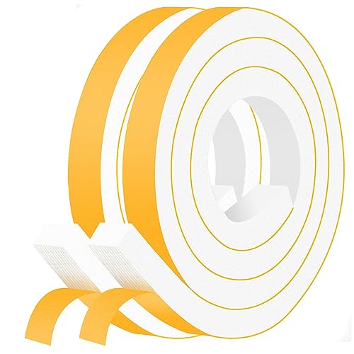 Strong Adhesive White WeatherStripping 1x3/4in, Block Drafts, Noise - color: White, size: 1 In x 3/4 In x 13Ft