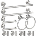 10pcs Bathroom Hardware Set, Brushed Nickel Bathroom Hardware Set, Including 16" Hand Towel Bars, Toilet Paper Holders, Towel Rings, Robe Towel Hooks - color: 10pcs 16" Brushed Nickel