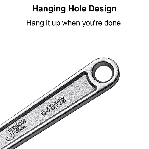 Jetech 12-Inch Adjustable Wrench - Professional Heavy Duty Chrome Vanadium Steel Shifter Spanner with Inch/Metric Scale Wide Caliber Opening - size: 12 Inch