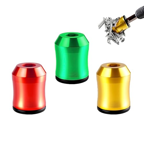 3 Pcs Magnetic Screw Holder, 1/4" Universal Magnetic Screw Ring