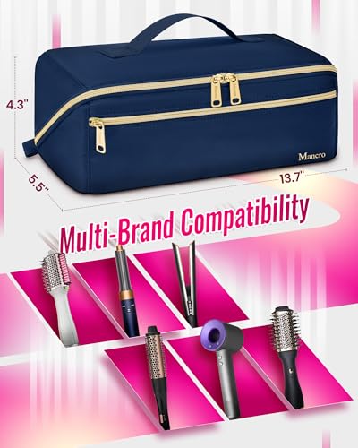 Mancro Hair Tools Travel Bag Compatible with Shark Flexstyle - color: Blue, size: Standard