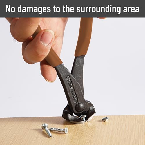 Bates- Nail Puller, 7 Inch, Brown, Nail Remover Tool, Cutting Pliers, Carpenter Tools, Staple Puller, End Cutting Pliers - color: Brown, size: 7", 1 Pack