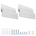 French Cleat Picture Hanger, 4 Inches Aluminum Z Hanger - 2 Pairs | Supports 50lbs, Interlocking Wall Mounting Bracket, For Mirrors, Picture, Shelf, Whiteboard, Art, Frames - size: 4 Inch-Standard