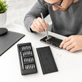24 in 1 Precision Screwdriver Set, Small Multifunction Magnetic Repair Tool Kit with 24 Bits for Phone Electronics Laptop Watch Camera Glasses Console DIY Men Gift, Black - color: 24 in 1 Black