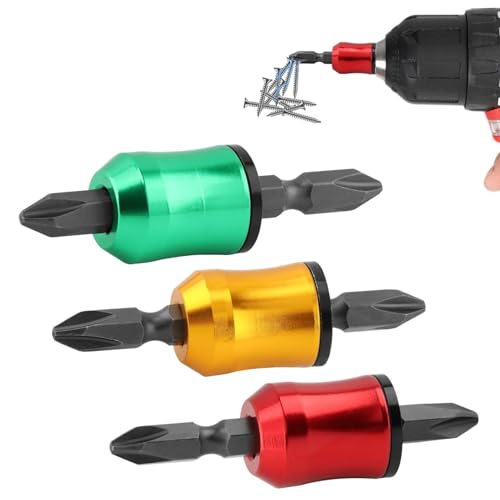 3PCS Magnetic Screw Ring for 1/4" Hex Screwdriver Bits, Removable Magnetic Bit Holder for Power Drill, Impact Driver & Screwdriver, Aluminum Screw Holding Tool