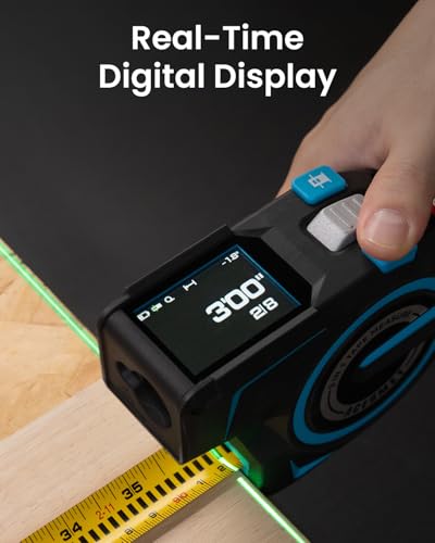ACEGMET DTX10 & DT30 3-in-1 Digital Laser Tape Measure Bundle, 330Ft & 130Ft Laser Distance Meter with 16Ft Auto Lock Tape, Green Alignment Laser, High Precision, Area Volume Calculation, APP Sync, US