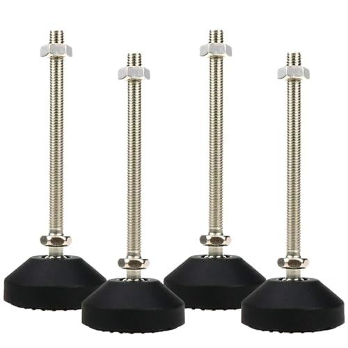 M8 Leveling Feet 880 Lb Capacity, 4.8 Inches Height - 2 Inches Base, 4Pcs - color: Black, size: D50xM8xH100mm