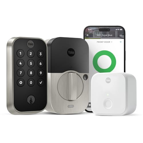 Yale Assure Lock 2 Keypad Deadbolt with Wi-Fi Connect Bridge, Satin Nickel - color: Satin Nickel