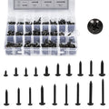 450Pcs Pan Head Phillips Wood & Sheet Metal Screws Assortment Kit, #4~#10