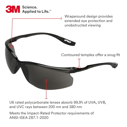 3M Safety Glasses, Virtua CCS and Virtua Sport CCS, Anti-Fog, ANSI Z87 - color: Clear, Gray