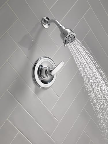 Delta Foundations 13 Series 2-Spray Shower Faucet Set, Chrome Shower Head and Handle Set, Valve Trim Kit, Chrome BT13210 (Valve Not Included) - color: Chrome