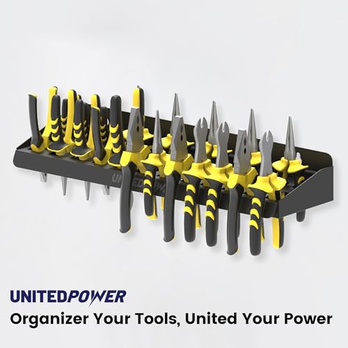 UNITEDPOWER Pliers Holder, Wall Mount Storage Rack Organizer for Workshop, Shed, Garage, Home, Stores up to 12 Pliers or Small Tools - style: Pliers Holder