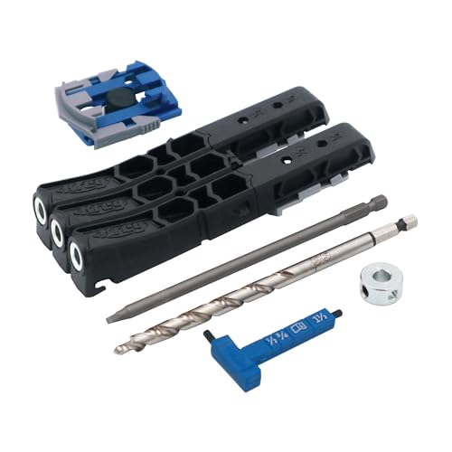 Kreg KPHJ230 - Kreg Pocket-Hole Jig Micro - Micro Jig for Thin Stock, Cabinets, Drawers & Repairs - 33% Smaller Holes - Create Micro Pocket Hole - For 1/2? & 3/4? Thick Materials