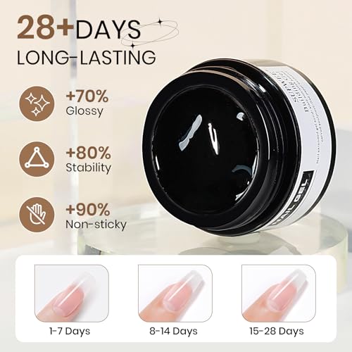 Clear 3D Sculpting Gel Non-Stick Hand Solid Builder Gel for Nails | 3D Nail Gel Art with Silicone Pen for 3D Molding Nail Art Home Manicure DIY for Women - color: Clear&Clear