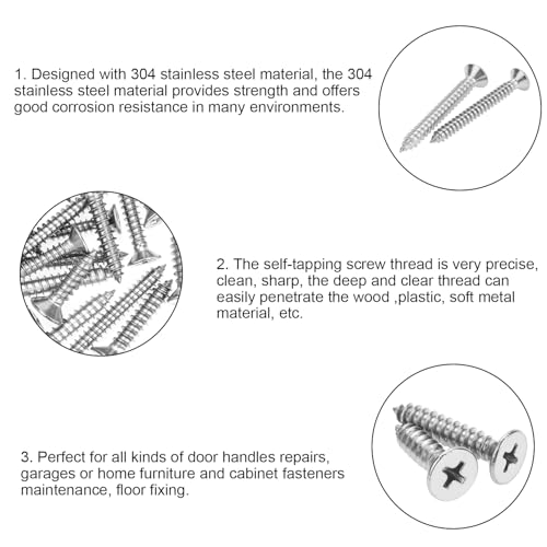 DYWISHKEY 546-Piece Assorted Screws Kit, #4-#10 Self-Tapping Wood Screws - size: #4#6#8#10#12