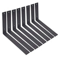 Shelf Brackets 12 Inch L Brackets for Shelves Heavy Duty Black Wall Brackets for Shelves 5mm Thick Metal Bracket Support for Shelf with Screws - size: 12 Inch, style: Black-8 Pack