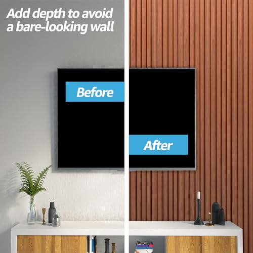 Art3d 48 x 6 Inch WPC Wood Slat Wall Panels, 3D Wall Accents, 16-Pack, Teak | Real Wood Grain, Durable, Water Resistant, Wear-Resistant, No Emission, Eco-Friendly, Easy to Care, for Living Room, Bedroom - color: Teak, size: 48" * 6"