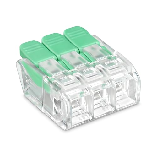 30PCS Lever Wire Connectors 3 Port Electrical Connectors Lever Nuts - size: 3 Ports
