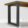 Metal Table Legs 28''Hight 17.7'' Wide Heavy Duty Iron Furniture Legs with Adjustable Protector Feet, Modern Desks for DIY Dinning Coffee Table (Rectangle Shape, 2pcs)-Black - size: H28" × W17.7" Square