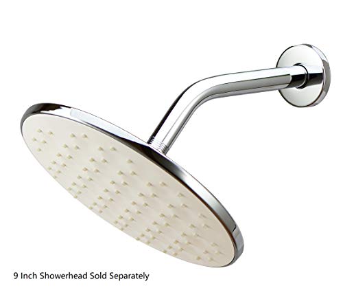 Purelux Shower Arm 8 Inches Universal Replacement Made of Stainless Steel, Chrome Finish Flange Included - color: Chrome, size: 8 Inches