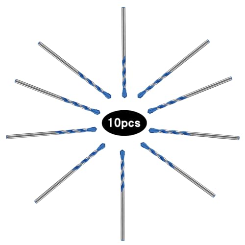 Piutouyar 10 Pcs 4mm Masonry Drill Bits, 4mm/5/32