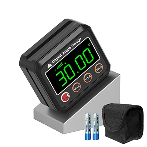 Magnetic Digital Angle Finder Protractor Inclinometer - Mini Digital Level Angle Gauge - Fast & Stable Measurement Tool - Backlit Display & Big Number - Woodworking, Construction