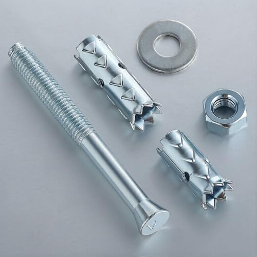 3/8×4" Heavy Duty Hollow Wall Anchors, Through-Hardened Expansion Screws for Hollow Brick, Lightweight Brick and Porous Block, 15 PCS,Includes Impact Drill Bit - size: 3/8×4"