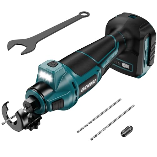 OCHESI Cordless Drywall Cut-Out Tool Compatible with Makita 18V Battery, 3 Speed Adjustable Brushless Rotary Saw with Up to 30000 RPM,Compact Spiral Saw Kit for Wood,Drywall,Tiles,plastic, (Tool Only)