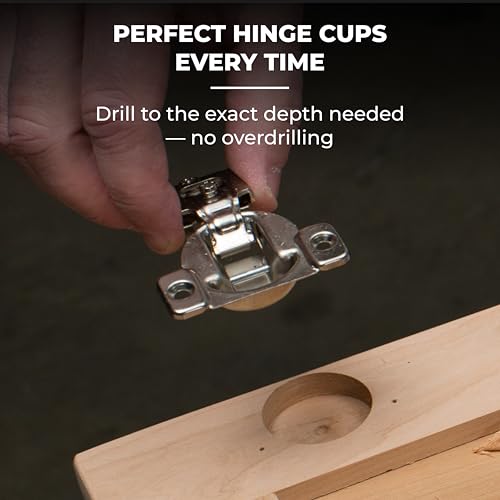 Kreg Concealed Hinge Jig - 35mm Cup Drilling Jig - Adjustable Cabinet Door Installation Tool - KHI-Hinge