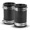 2 Pcs 1-1/4 IN Flexible PVC Pipe Coupling with Stainless Steel Clamps Fit 1-1/4 IN Nominal Pipes, Couplers for Plastic and Copper Pipe Plumbing Connections, Drain Repair, Dust Hose - size: 1-1/4 in