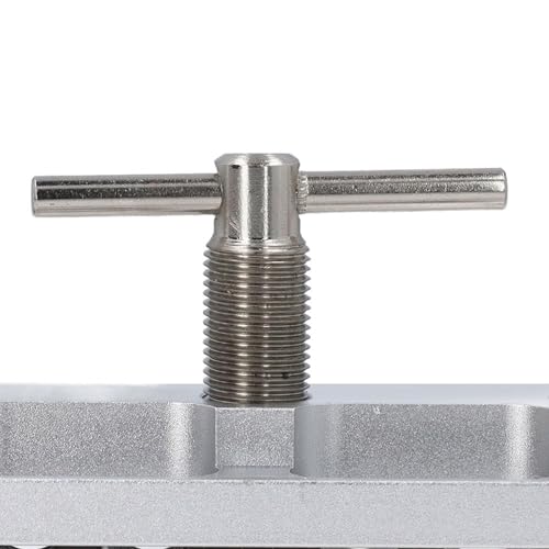 Self Centering Doweling Jig Kit Metric Adjustable Width Drilling Wth 6 Bushings Drill Jig For Straight Holes Biscuit Joiner Set (Silver) - size: Silver