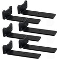 Floating Shelf Brackets Heavy Duty Industrial L Shelf Bracket 1/5 Inch Thick Premium Solid Steel Shelf Supports, Black Rustic Wall Brackets for Shelves - 6 Inch Floating Shelves Hardware (6 Pack) - size: 6 Inch-6 Pack