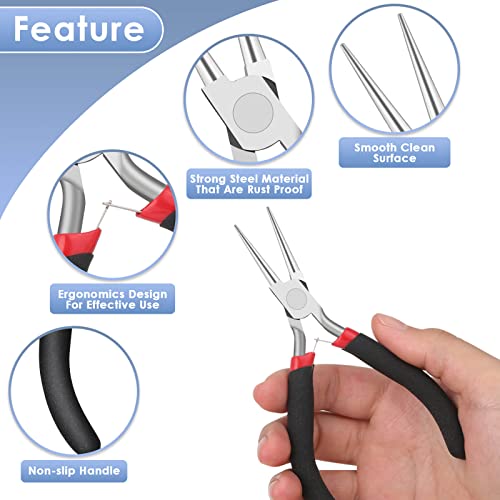 Round Nose Pliers, Wire Jewelry Making Tools Bead Pliers for Wire Wrapping, Jump Rings Making, Jewelry Making Supplies, DIY Craft - style: Round Nose Pliers